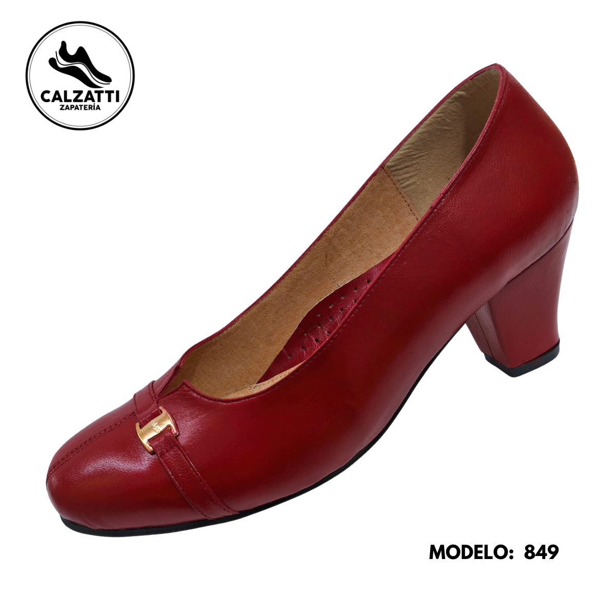 Zapato de tacón altura media para dama